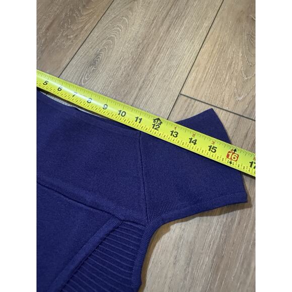 BEBE Y2K Vintage Deep Purple Bandage Mini Dress Off Shoulder Clubbing Bodycon S - Picture 6 of 16